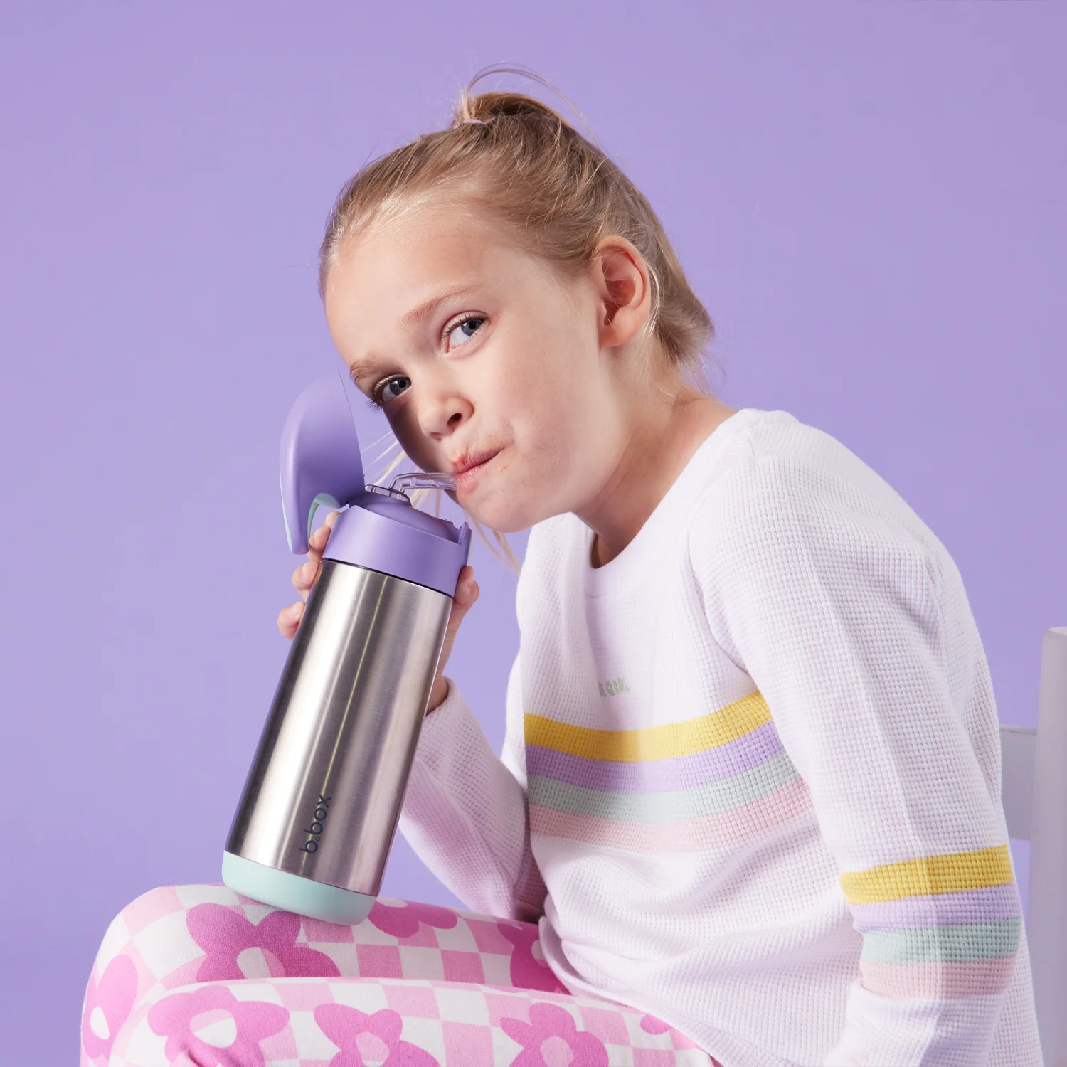 17oz insulated drink bottle - lilac pop - Image 4