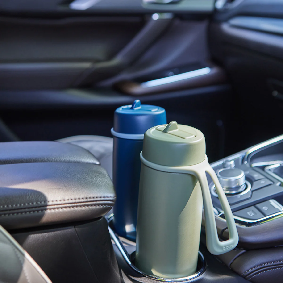 23oz insulated water bottle with flip top - olive - Image 4