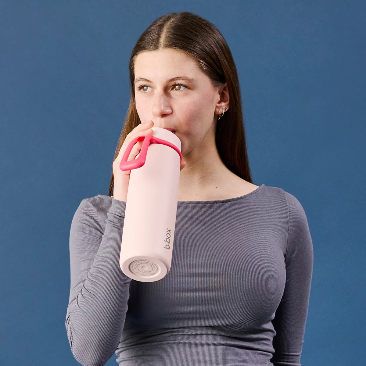 23oz insulated water bottle with flip top - pink paradise - Image 3