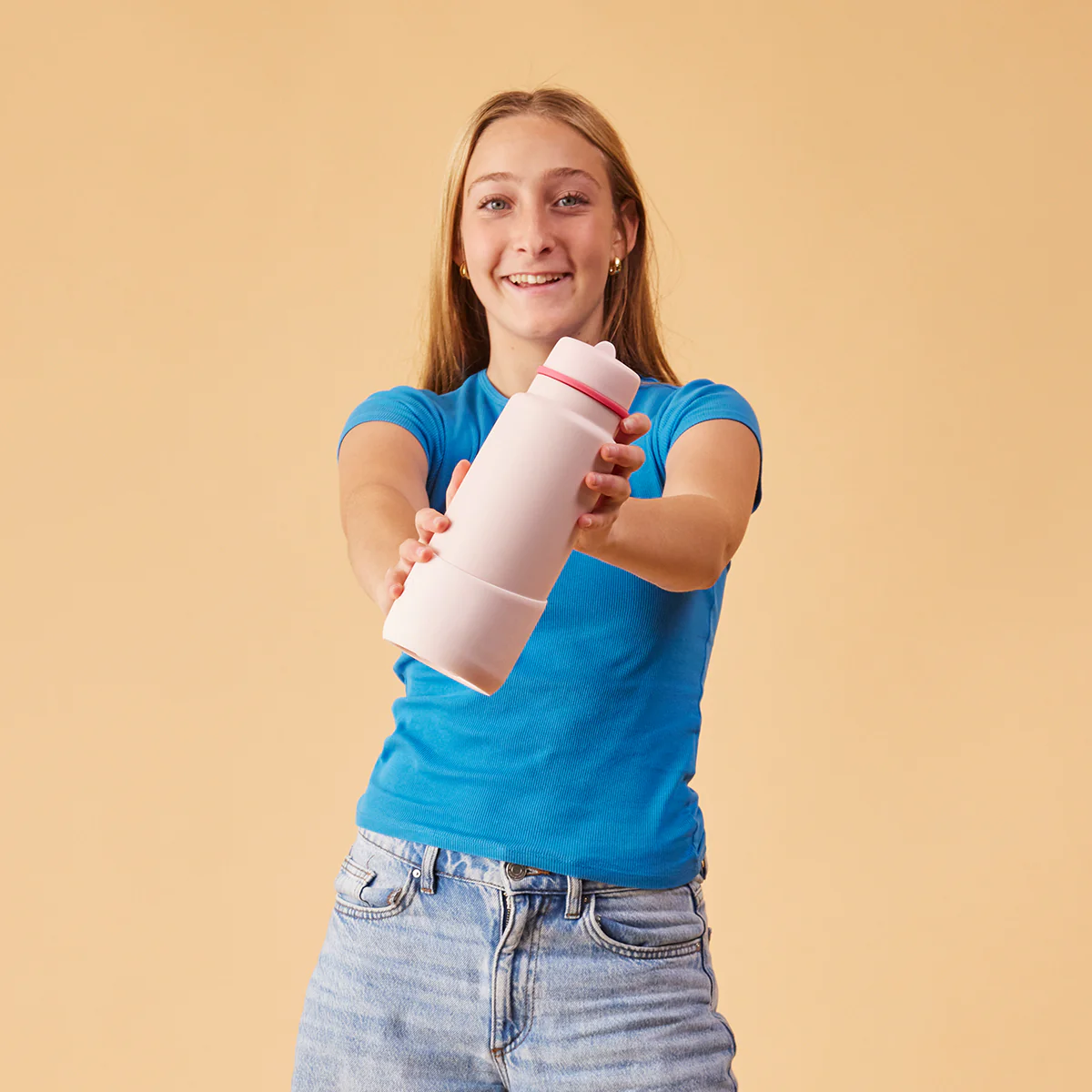 34oz insulated flip top bottle bumper - pink paradise - Image 3