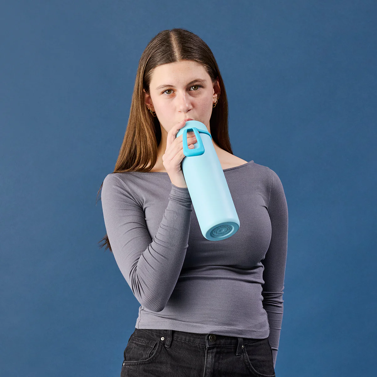 23oz insulated water bottle with flip top - lagoon - Image 3