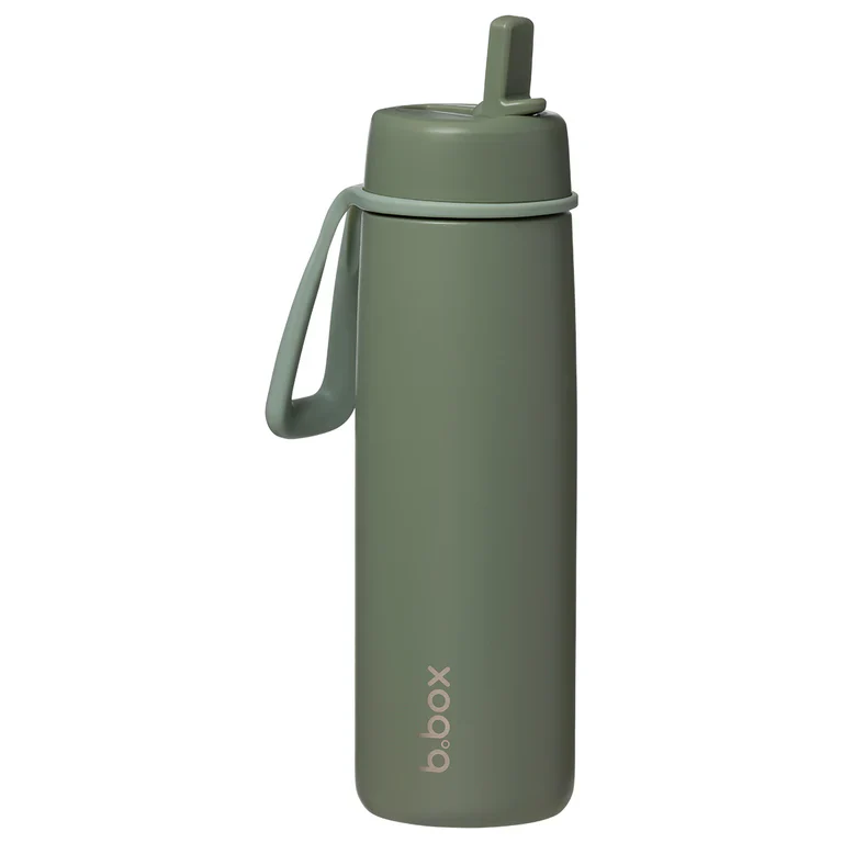 23oz insulated water bottle with flip top - olive - Image 5