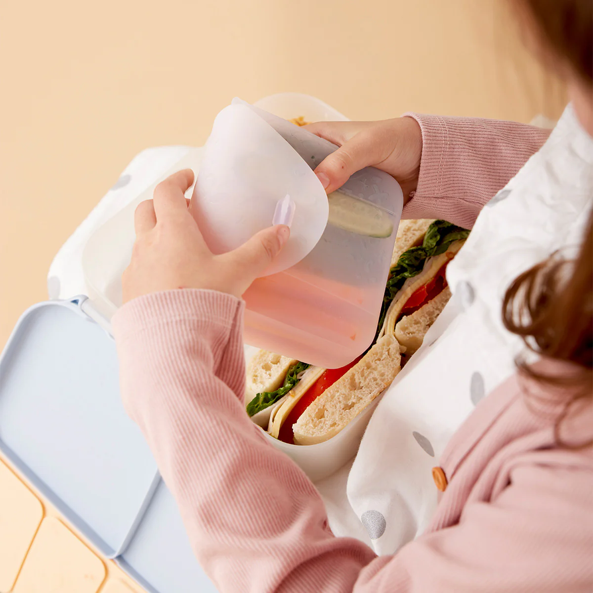 silicone lunch pocket - berry - Image 4