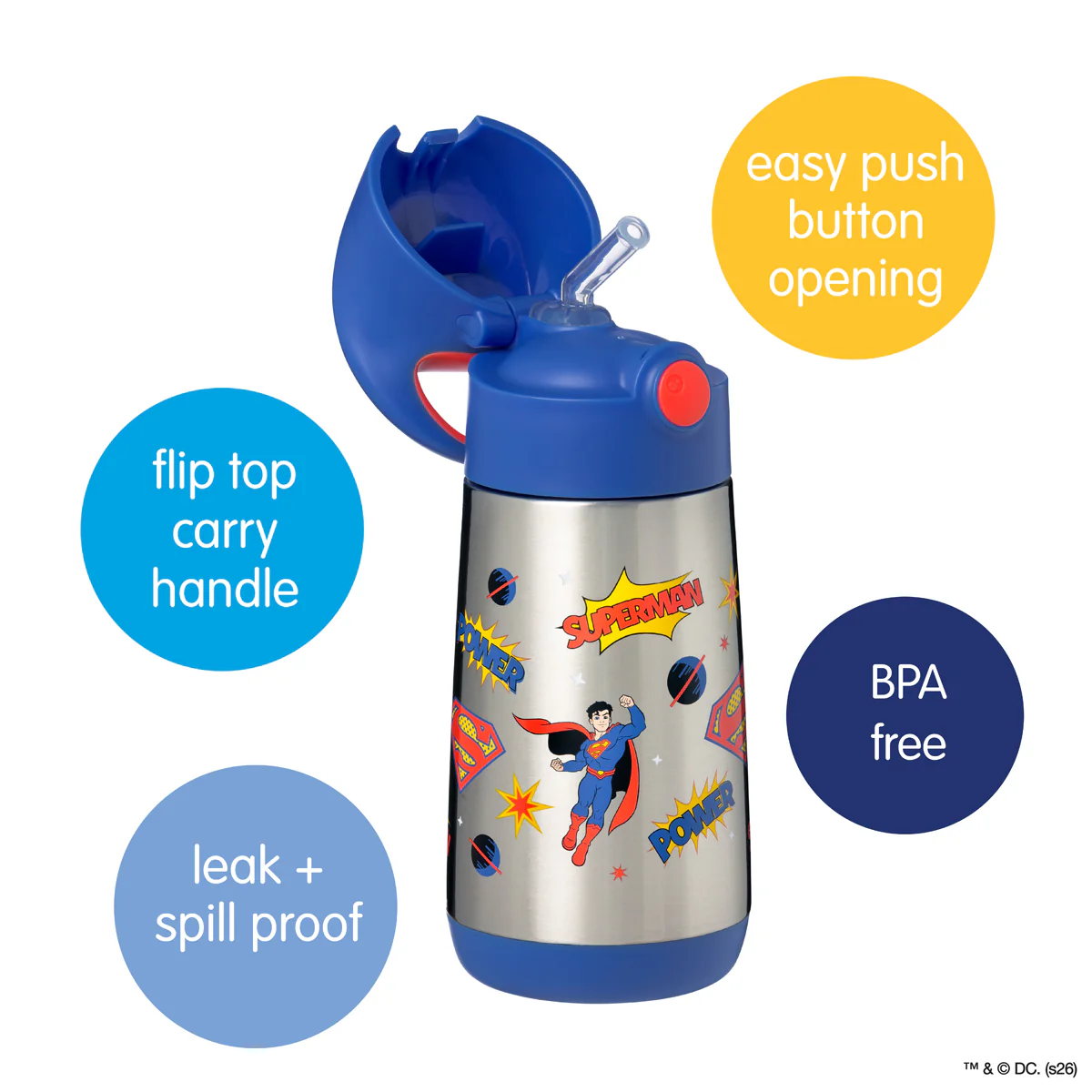 Superman by b.box - 12oz insulated drink bottle - Image 3