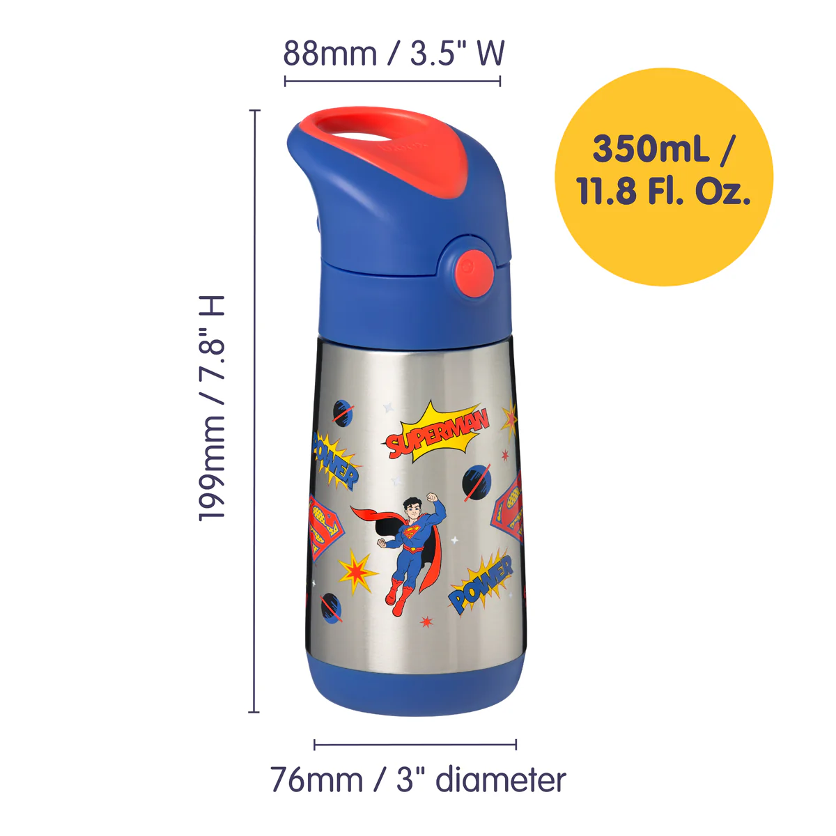 Superman by b.box - 12oz insulated drink bottle - Image 9