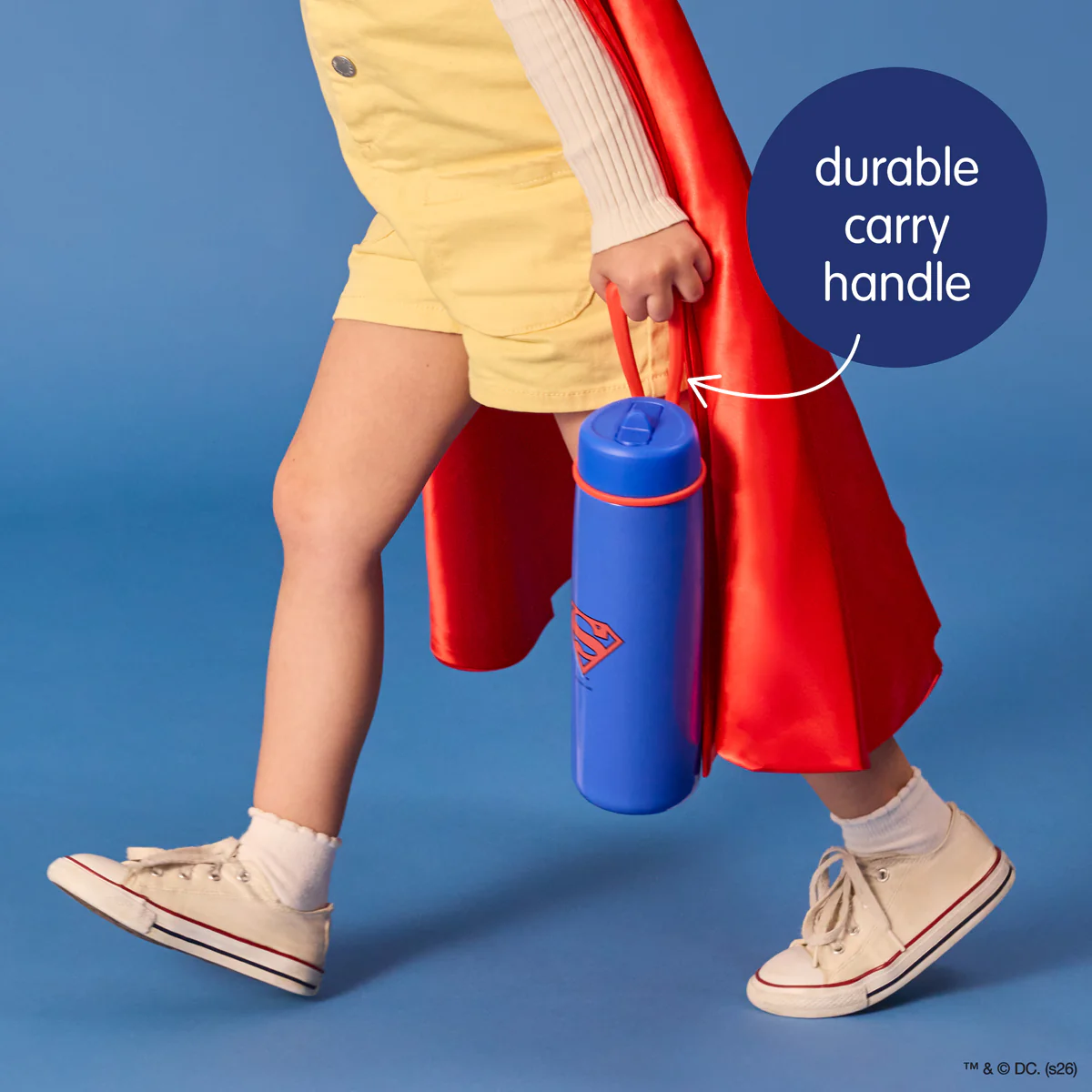 Superman by b.box - 23oz insulated water bottle with flip top - Image 6