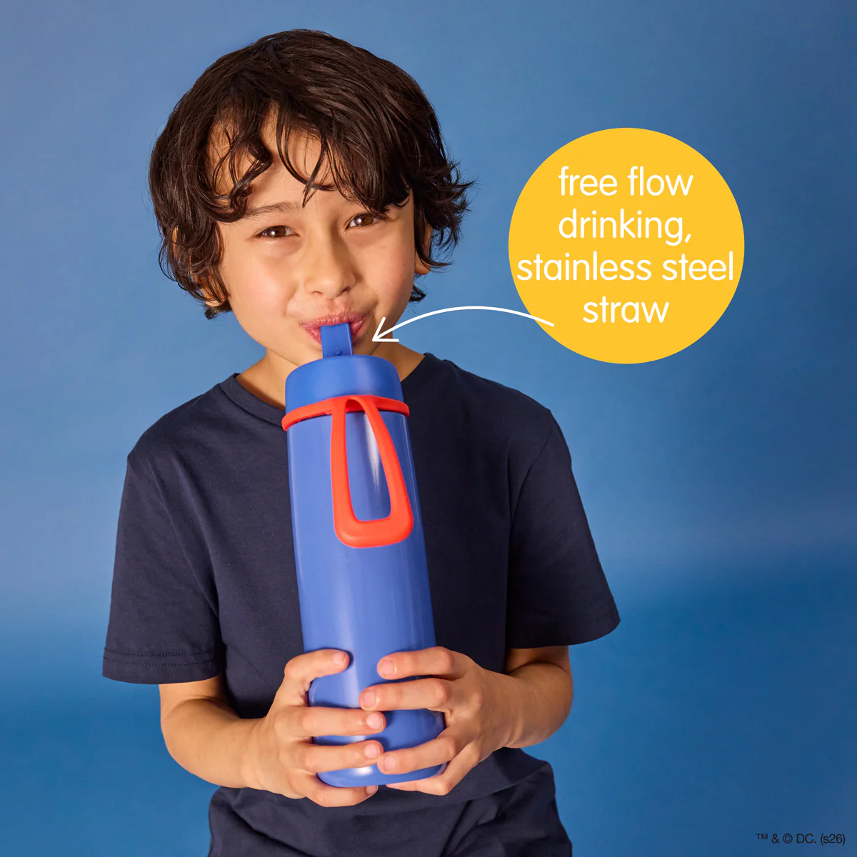 Superman by b.box - 23oz insulated water bottle with flip top - Image 7