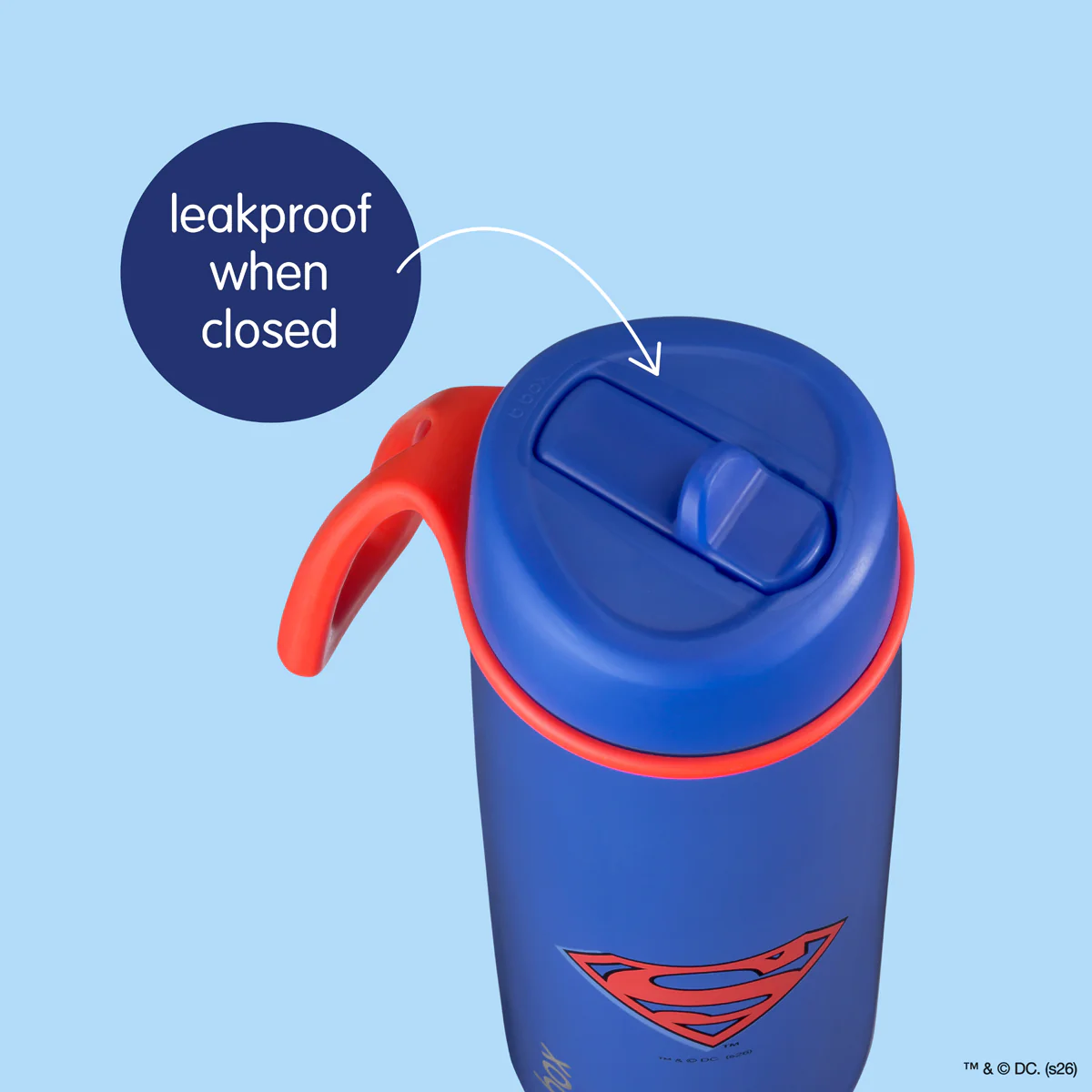 Superman by b.box - 23oz insulated water bottle with flip top - Image 8